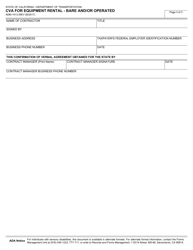 Form ADM-1413 Cva for Equipment Rental - Bare and/or Operated - California, Page 3