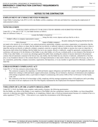 Document preview: Form ADM-4012 Emergency Construction Contract Requirements - California