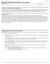 Form ADM-4012 Emergency Construction Contract Requirements - California, Page 2