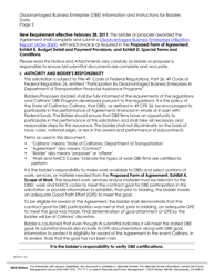 K Form 15 Notice to Bidders/Proposers - Disadvantaged Business Enterprise (Dbe) Program and Dbe Participation Goal - California, Page 2
