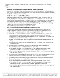 K Form 15 Notice to Bidders/Proposers - Disadvantaged Business Enterprise (Dbe) Program and Dbe Participation Goal - California, Page 4