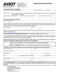 Form 99-0139 Revocation Application - Arizona, Page 3