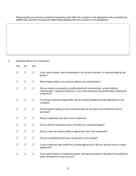 Securities Complaint Form - Idaho, Page 3