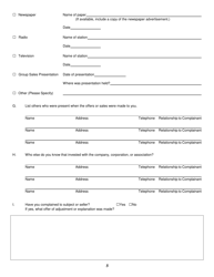 Securities Complaint Form - Idaho, Page 5