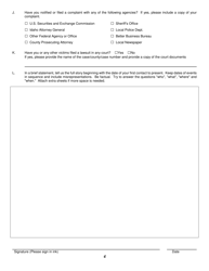 Securities Complaint Form - Idaho, Page 6