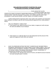 Motion for Leave to Proceed on Appeal in Forma Pauperis and Declaration in Support of Motion for Leave to Proceed on Appeal in Forma Pauperis and Certificate of Service - Hawaii, Page 2