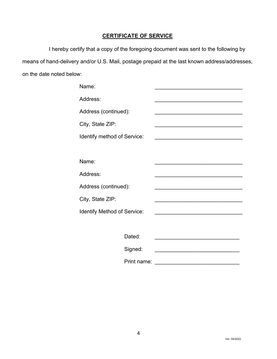 Motion for Leave to Proceed on Appeal in Forma Pauperis and Declaration in Support of Motion for Leave to Proceed on Appeal in Forma Pauperis and Certificate of Service - Hawaii, Page 4