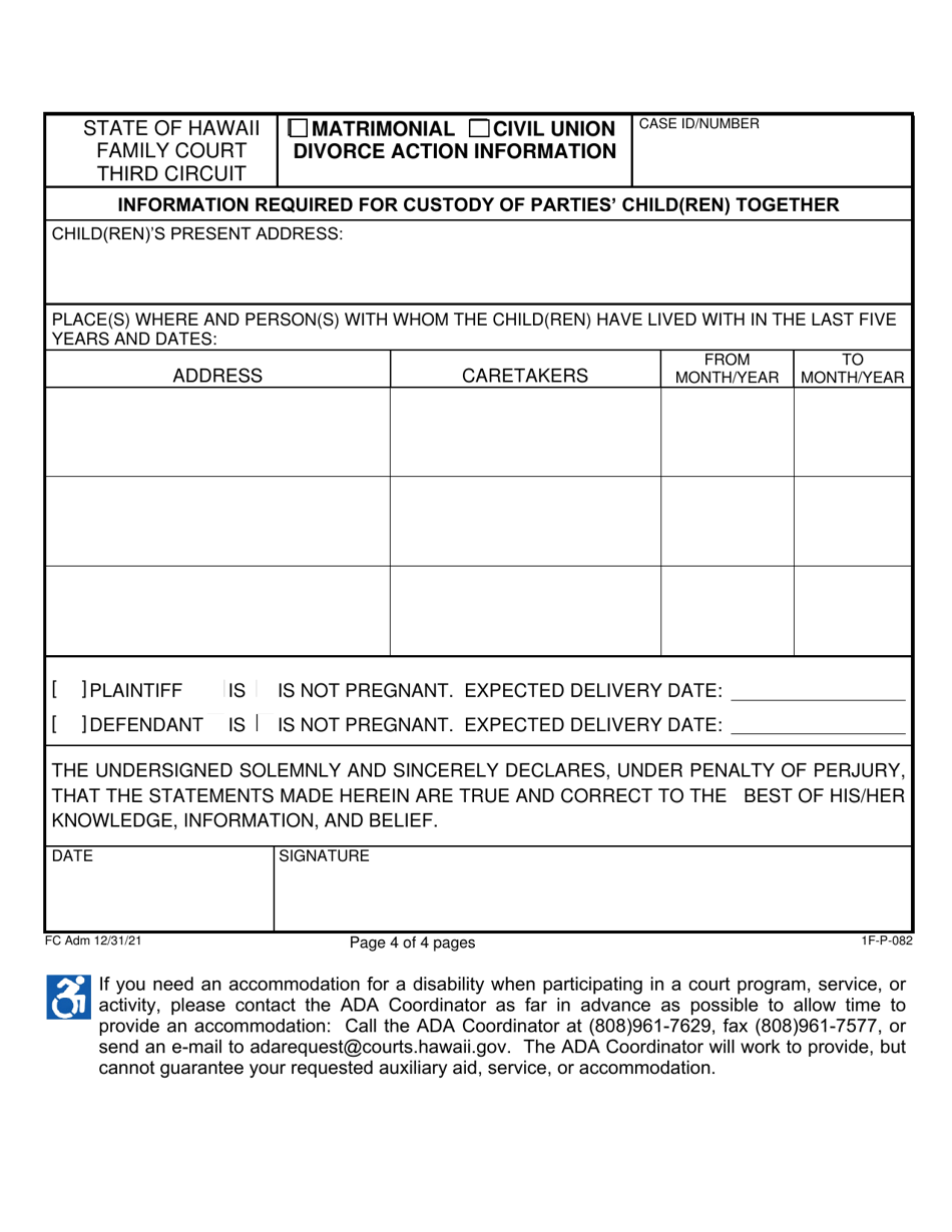 Form 3F-P-269 Download Fillable PDF or Fill Online Matrimonial Action ...