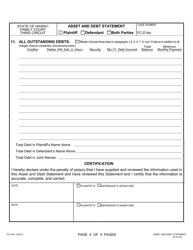 Form 3F-P-272 Asset and Debt Statement - Hawaii, Page 4