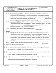 Form 3F-P-263 Affidavit of Plaintiff (For Uncontested Divorce) - Hawaii, Page 2
