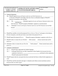 Form 3F-P-263 Affidavit of Plaintiff (For Uncontested Divorce) - Hawaii, Page 4