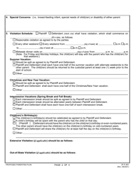 Form 3F-P-363 Proposed Parenting Plan - Hawaii, Page 2