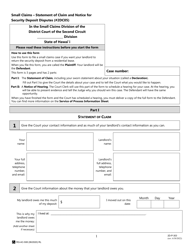 Form 2DC05 (2D-P-303) Statement of Claim and Notice for Security Deposit Disputes - Hawaii
