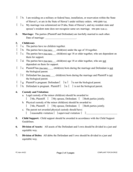 Form 1F-P-2039 Complaint for Divorce; Automatic Restraining Order; Summons to Answer Complaint - Hawaii, Page 2
