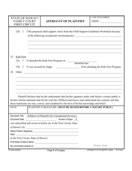 Form 1F-P-333 Affidavit of Plaintiff - Hawaii, Page 6