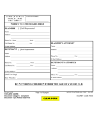 Form 1F-E-787 &quot;Notice to Attend Kids First&quot; - Hawaii