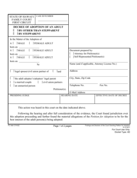 Form 1F-P-2071 Proposed Decree of Adoption of an Adult - Hawaii, Page 2