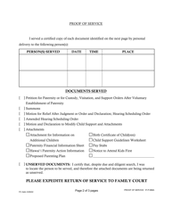 Form 1F-P-998A Proof of Service - Hawaii, Page 2