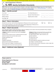 Document preview: Form IL-425 Identity Verification Documents - Illinois