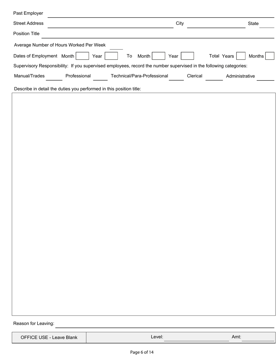 Form UMP-100B (IL40-1499) Promotional Employment Application - Upward Mobility Program - Illinois, Page 6