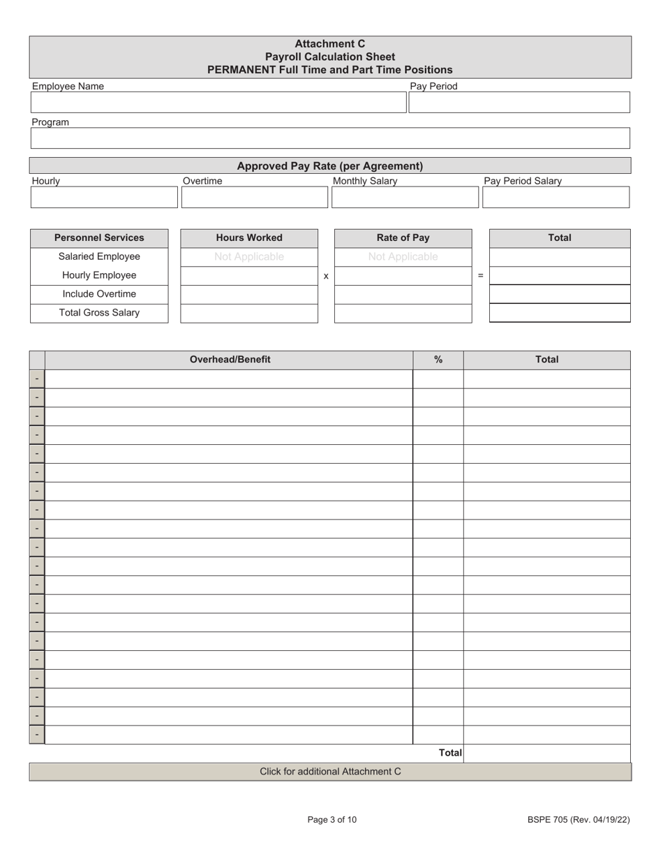 Form BSPE705 Cycle Rider Safety Claim for Reimbursement - Illinois, Page 3