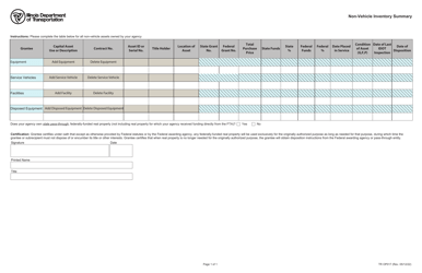 Document preview: Form TR OP017 Non-vehicle Inventory Summary - Illinois