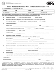 Document preview: Form HFS1409X Illinois Medicaid Pharmacy Prior Authorization Request Form - Illinois