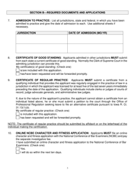 Application for Admission Without Examination - Iowa, Page 3
