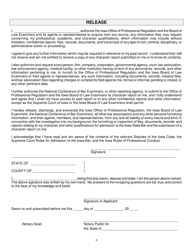 Application for Admission Without Examination - Iowa, Page 6
