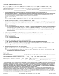 DNR Form 542-0590 Registration for Stationary Compression Ignition Internal Combustion Engines Less Than 400 Brake Horsepower - Iowa, Page 2