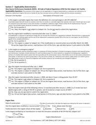 DNR Form 542-0591 Registration for Stationary Spark Ignition Internal Combustion Engines Less Than 400 Brake Horsepower - Iowa, Page 2