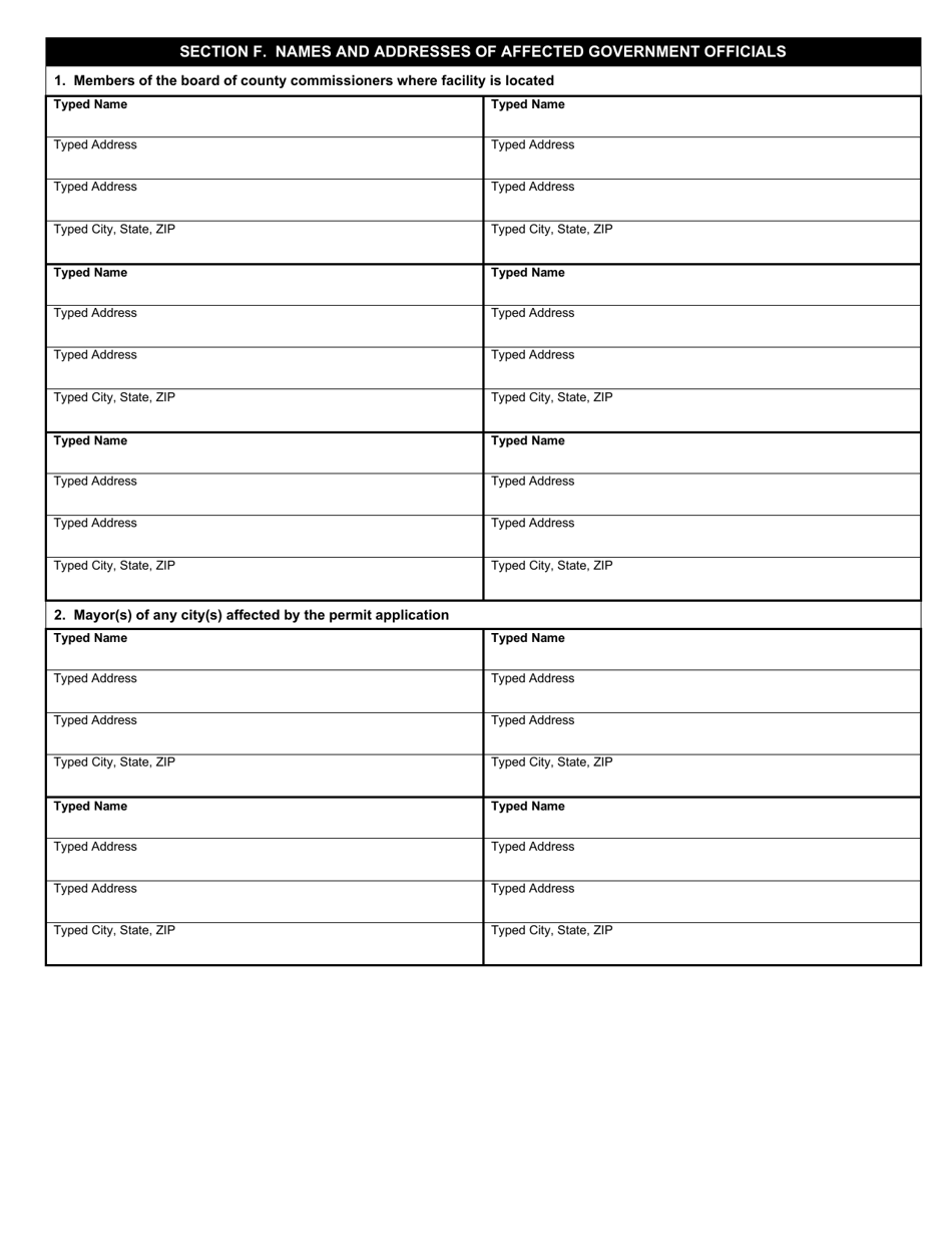State Form 50386 Solid Waste Land Disposal Facility Permit Renewal Application - Indiana, Page 2
