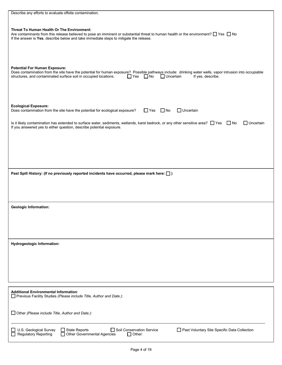 State Form 47271 Voluntary Remediation Program Application - Indiana, Page 4