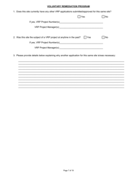 State Form 47271 Voluntary Remediation Program Application - Indiana, Page 7