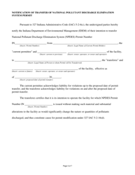 State Form 53920 Late Notification of Transfers of Ownership Request for Npdes Permit - Indiana, Page 3