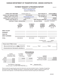Document preview: Sample Payment Request & Progress Report - Kansas