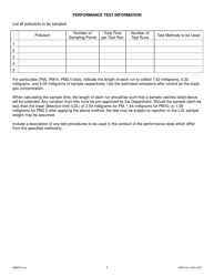 DNR Form 542-1479 Proposed Test Plan Protocol - Iowa, Page 2