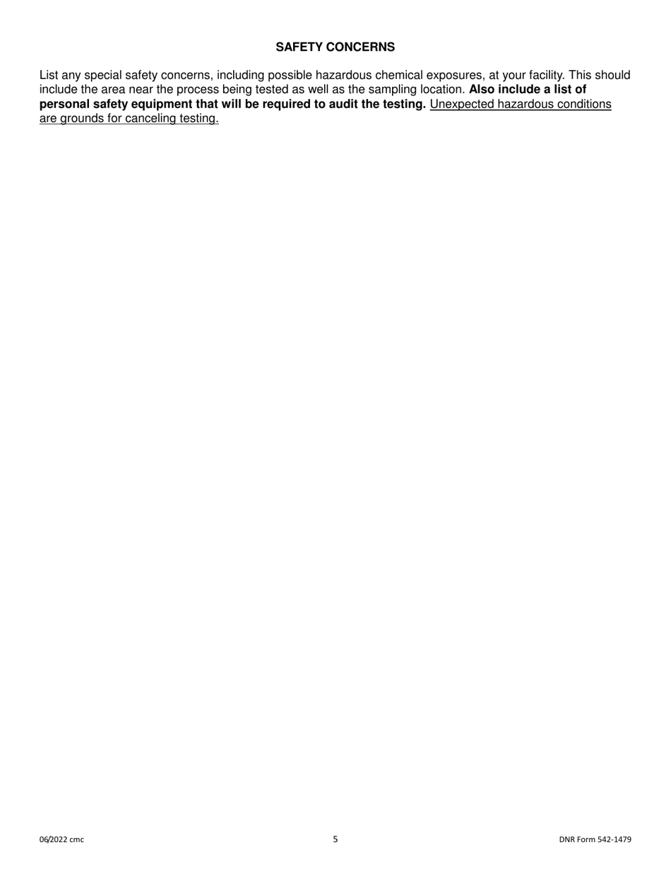 DNR Form 542-1479 Proposed Test Plan Protocol - Iowa, Page 5