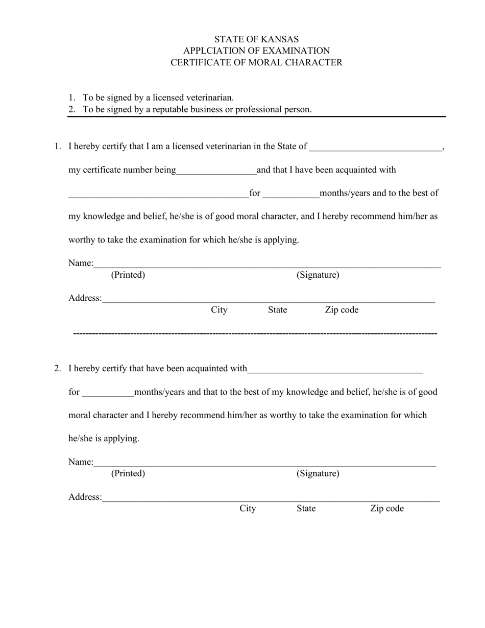 Kansas Veterinary Technician Registration Application - Kansas, Page 4