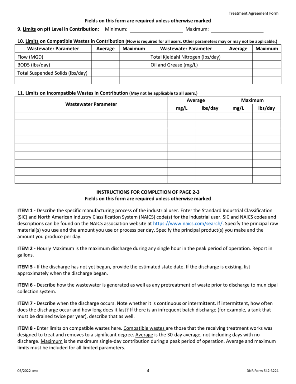 DNR Form 542-3221 Treatment Agreement Form - Iowa, Page 3