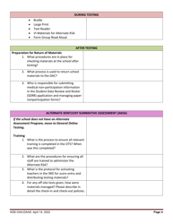 Kentucky Summative Assessments (Ksa) and Alternate Kentucky Summative Assessments (Aksa) Site Visit Survey Questions - Kentucky, Page 4