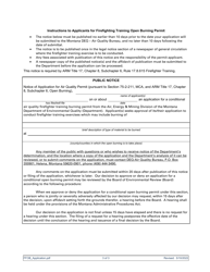 Montana Firefighter Training Open Burning Permit Application - Montana, Page 3
