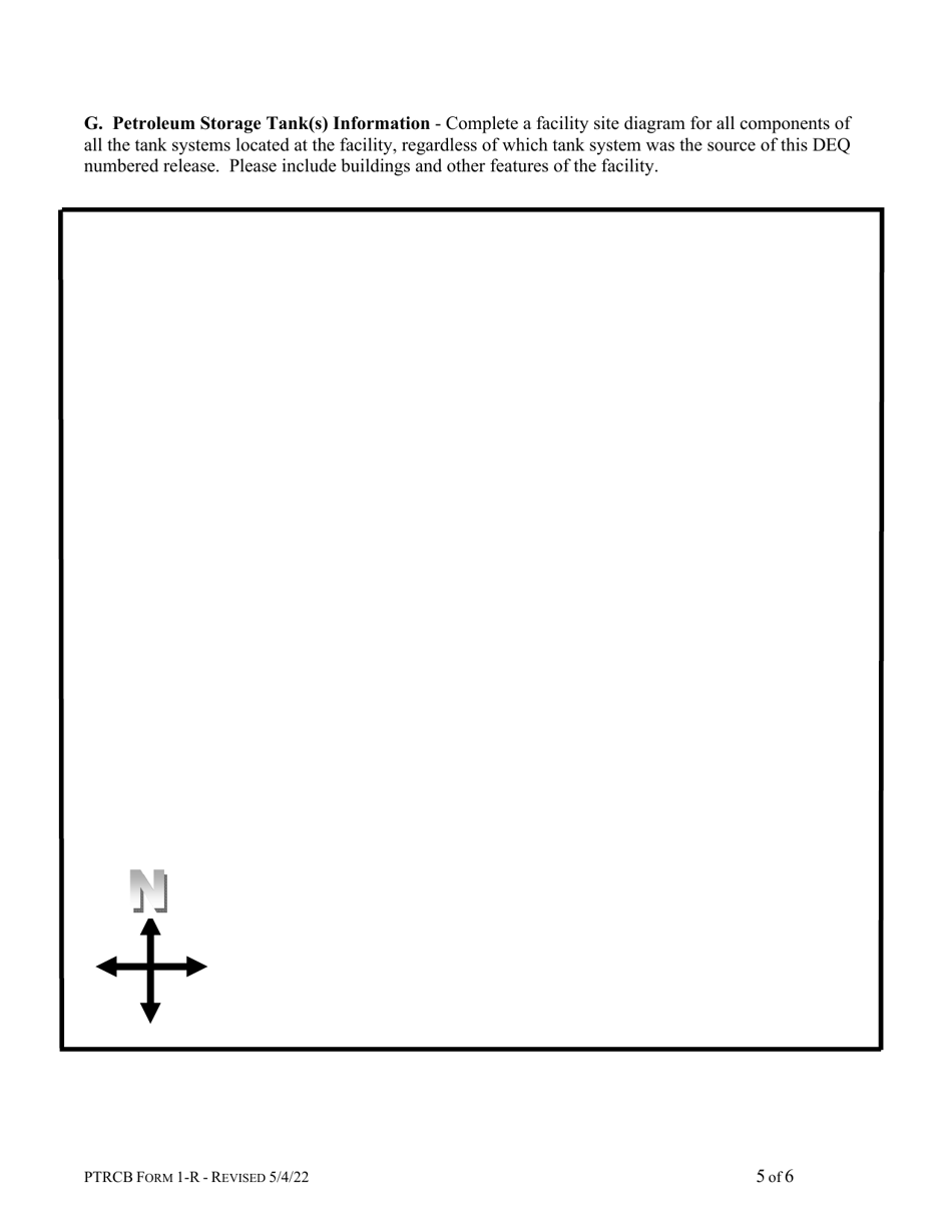 PTRCB Form 1-R Application for Petroleum Release Eligibility - Montana, Page 5