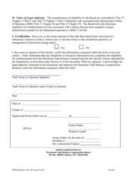 PTRCB Form 1-R Application for Petroleum Release Eligibility - Montana, Page 6
