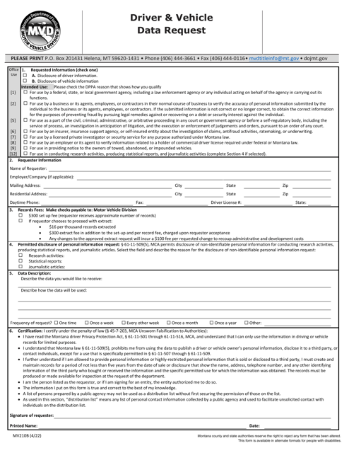 Form MV210B  Printable Pdf