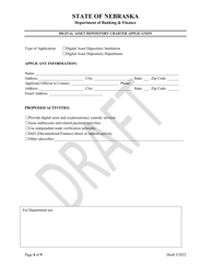 Digital Asset Depository Charter Application - Draft - Nebraska, Page 4