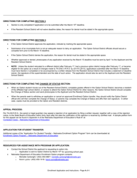 Form NDE25-010 Application for Student Transfer - Nebraska Enrollment Option Program - Nebraska, Page 4