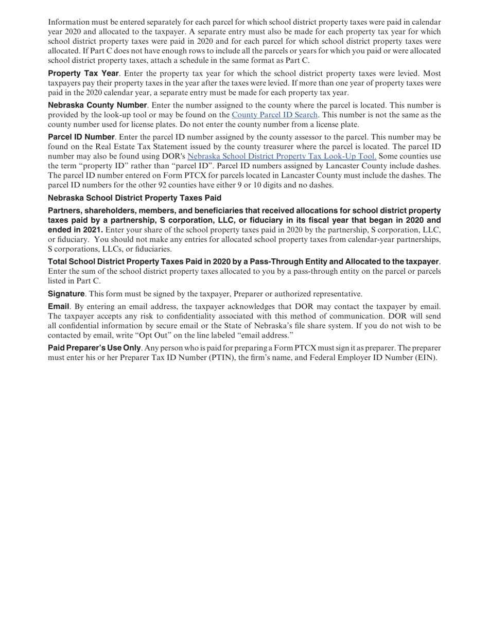 Form PTCX 2021 Fill Out, Sign Online and Download Fillable PDF