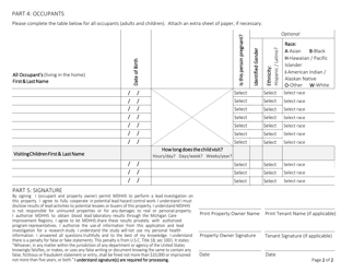 Form DCH-0928 Lead Services Application - Michigan, Page 2