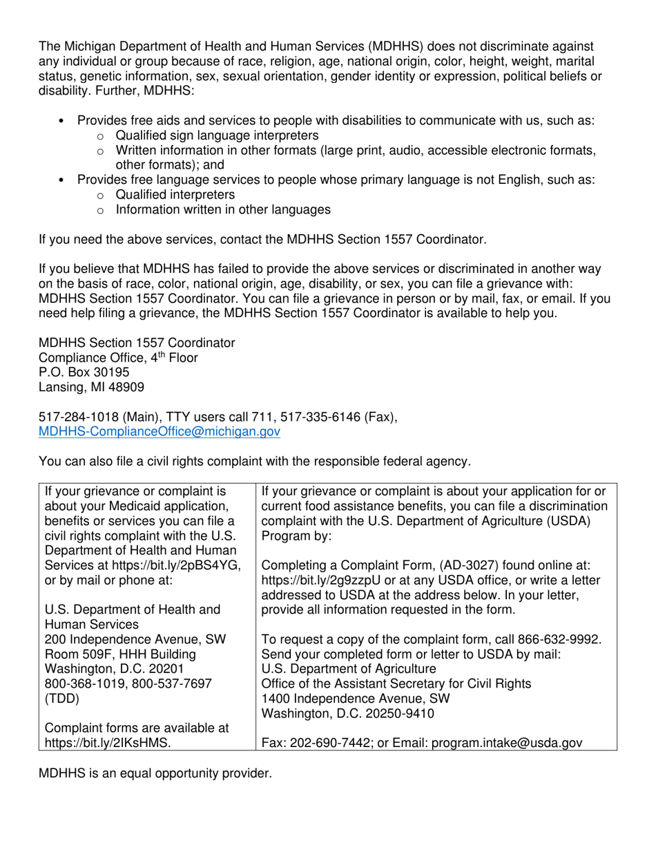 Form DCH-0928 Lead Services Application - Michigan, Page 4